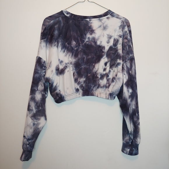 Multicolored Long Sleeve Crop Top - Picture 2 of 2